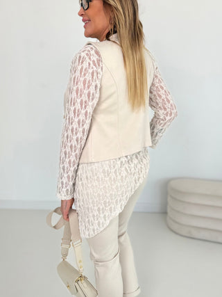 Weste in Beige