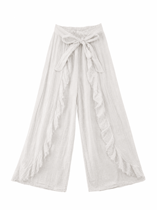 Sommerhose Weiss in Leinenoptik