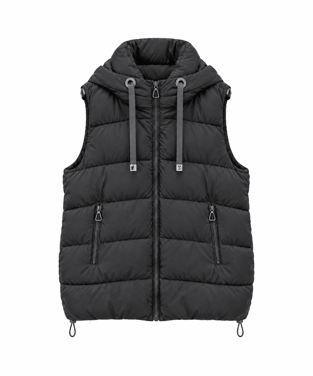 Steppweste mit Kapuze in Schwarz, moderne großflächige Steppung. Sehr warm Wattiert. Größe: S-XXl  - Levelone GmbH & Co. KG