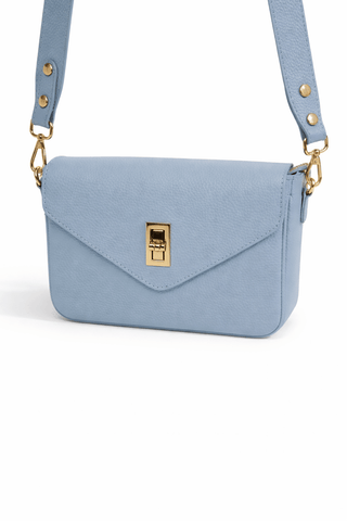 Leder Umhängetasche in Blau