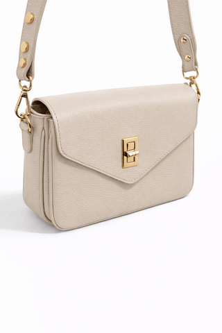 Leder Umhängetasche in  Beige