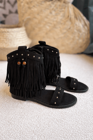 Boho Sandalen in Schwarz