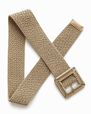 Bastgürtel in Creme