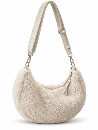 Teddytasche in Bordeaux, Dunkelbraun, Creme, Schwarz, Olivgrün mit Leder-Tragegriff und Hauptfach - Levelone GmbH & Co. KG