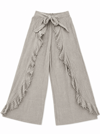 Sommerhose Beige in Leinenoptik