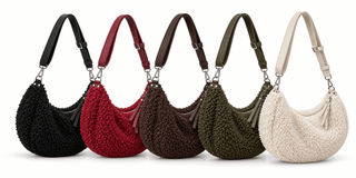 Teddytasche in Bordeaux, Dunkelbraun, Creme, Schwarz, Olivgrün mit Leder-Tragegriff und Hauptfach - Levelone GmbH & Co. KG