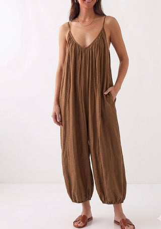 Jumpsuit in Braun für Damen in Einheitsgröße 36-42 - Levelone GmbH & Co. KG