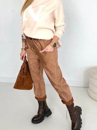 Stretchhose-cognac-damen-onesize-levelone