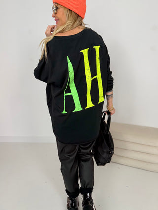 Langarmshirt-schwarz-print-damen-levelone