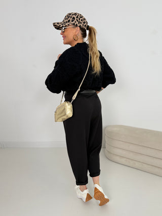 Strickpullover in Schwarz