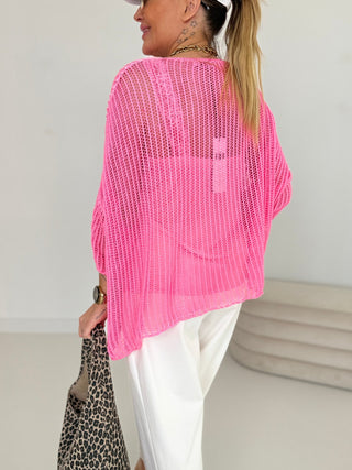 Häkel T-Shirt in Pink