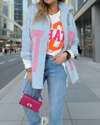 Fleecejacke in Hellblau