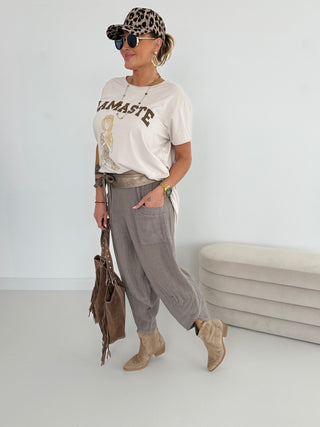 Leinen Baggyhose 2506252
