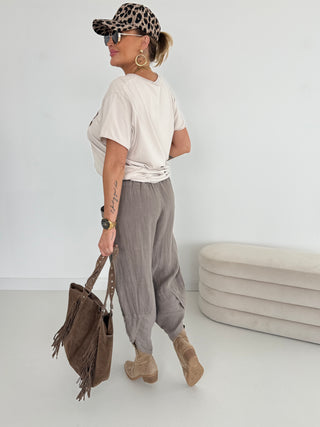 Leinen Baggyhose 2506252