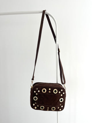 Wildleder Tasche mit Nieten 2507142-44