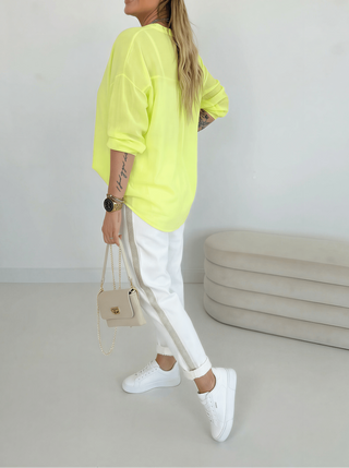 Bluse in Neongelb