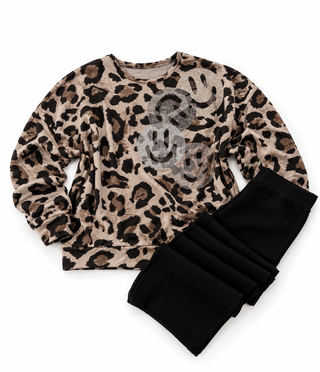 Leo Sweater in Beige mit Smiley aus Strasssteinchen für Damen in Einheitsgröße 36-42 - Levelone GmbH & Co. KG