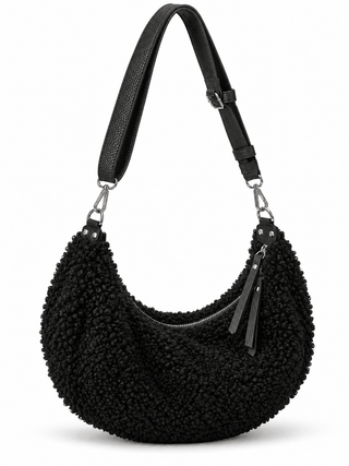 Teddytasche in Bordeaux, Dunkelbraun, Creme, Schwarz, Olivgrün mit Leder-Tragegriff und Hauptfach - Levelone GmbH & Co. KG