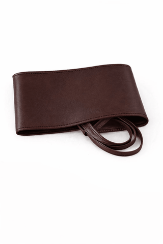 Leder Bindegürtel in Braun
